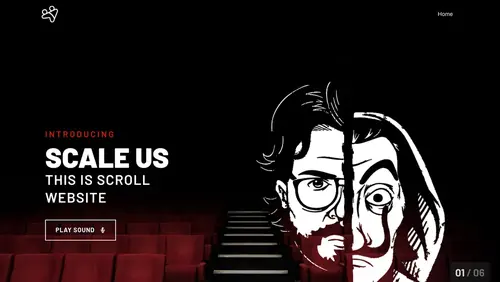 Cinematic horizontal scroll — Horizontal scroll · Sound