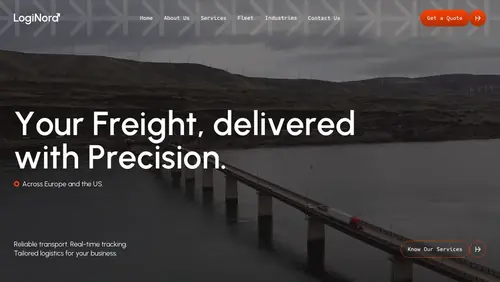 Fleet & Logistics Site — Logistics · Framer