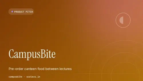 CampusBite — Campus · Food ordering