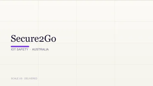 Secure2Go — IoT safety · Australia