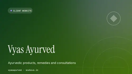 Vyas Ayurved — E-commerce · Ayurveda